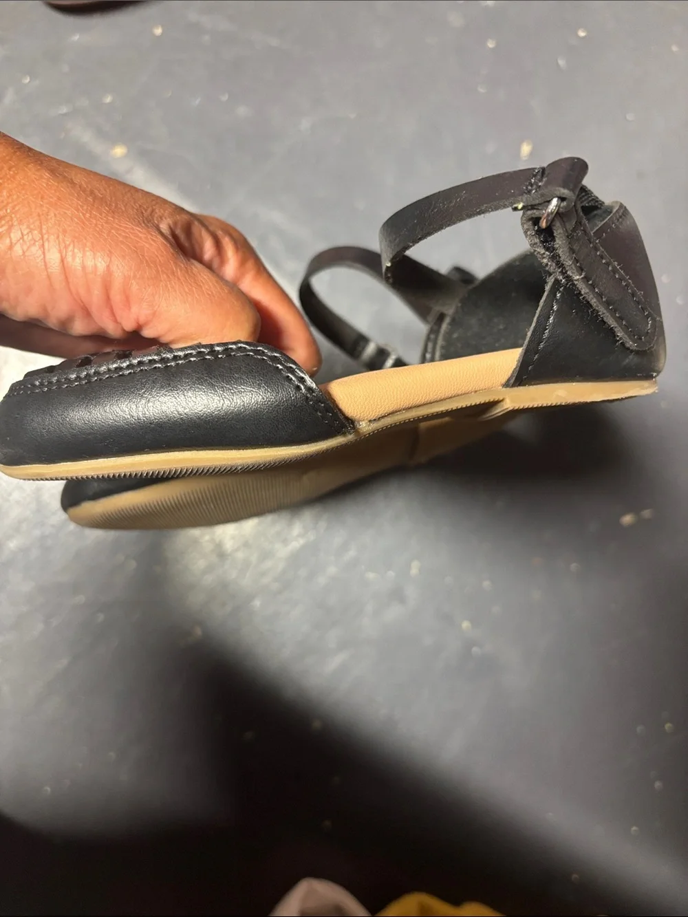 Girl Old Navy Black Braided Closed-Toe Ankle-Strap Sandals